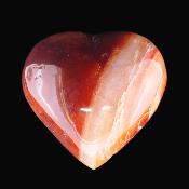 Carnelian Gemstone Polished Geode Heart Carving.   SP17553POL