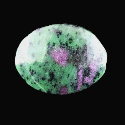 Ruby In Zoisite Fully Polished Pebble/ Palm Stone.   SP17748POL