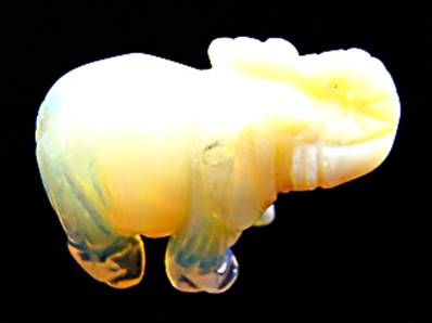 ELEPHANT CARVING IN OPALITE. SP9677POL
