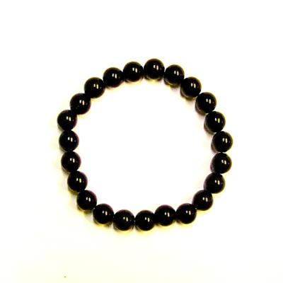 PLAIN POWER BEAD BRACELET IN BLACK OBSIDIAN (NO TOGGLE).   SPR15335BR
