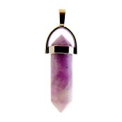 LEPIDOLITE DOUBLE TERMINATED HEALING POINT PENDANT.   SPR15369PEND