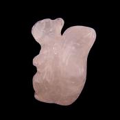 Squirrel carving in Rose Quartz.   SPR15437POL