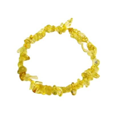 Elasticated Citrine Crystal Chip Bracelet.   SPR16168BR
