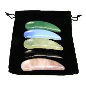 5 PACK Gemstone Massage/ Healing Tools.   SPR16218WH