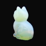 Gemstone Carving Of A Cat (Large Size) In Opalite.   SPR16933POL