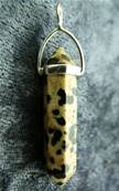 DALMATION JASPER CHINESE FACETED HEALING POINT PENDANT. SPR3889