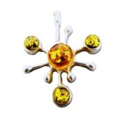 AMBER GREEN & GOLD SPUTNIK PENDANT. BM2G042002