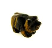 CARVING OF A PIG IN TIGERSEYE.   SP12236POL