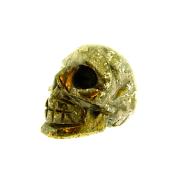 SKULL CARVING IN IRON PYRITE (FOOL'S GOLD).   SP14176POL