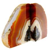 Pair Of Agate Polished Face Split Nodule Bookends.   SP16599SLF 