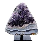 Agate Rimmed Amethyst Druze Specimen.   SP16621POL