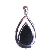 Hypethene Teardrop Cabochon One Off Pendant With 925 Silver Setting And Bail.   SP17068PEND 