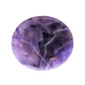 Chevron Amethyst Fully Polished Flat Pebble/ Palm Stone.   SP17386POL