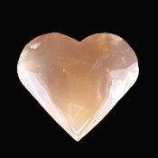 Flower Agate Gemstone Polished Heart Carving.   SP17552POL