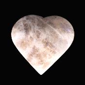 Cream Sheen Moonstone Gemstone Polished Heart Carving.   SP17555POL