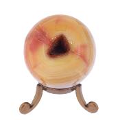 Gemstone Polished Geode Sphere In Carnelian.   SP17558POL
