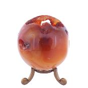 Gemstone Polished Geode Sphere In Carnelian.   SP17587POL