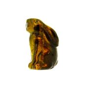 CARVING OF A HARE IN TIGERSEYE.   SPR14662POL