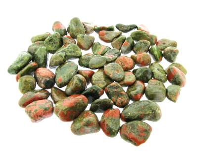 Unakite polished Tumble Stones (Size 3) 250g bag.   SPR15916WH