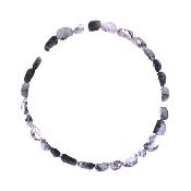Polished Pebble Elasticated Bracelet In Rutilated Quartz.   SPR17430BR