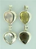 925 SILVER HEART SHAPED PENDANT. 24 MM DROP X 17MM WIDE. CABOCHON SIZE = 15 X 10MM. 4g. SPR577PEND