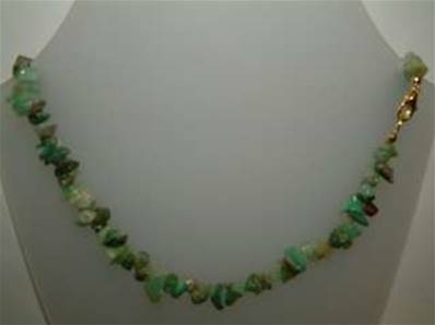 CHRYSOPRASE GEM CHIP NECKLACE (10 PACK). 18" LONG. 32g EACH. SPR674WH