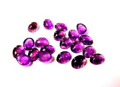 AMETHYST DOME POLISHED OVAL CABOCHONS.   CABAM8X6