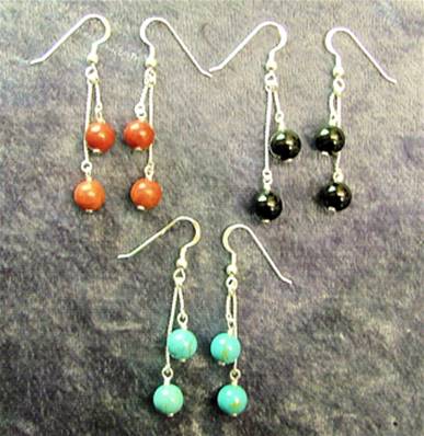 925 SILVER PENDANT STYLE EARRINGS. E2911