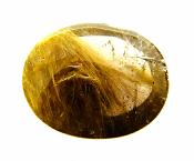 DOME POLISHED RUTILATED SMOKEY QUARTZ PEBBLE.   SP10122POL