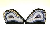 AMETHYST WITH AGATE GEODE PAIR.   SP13040SLF
