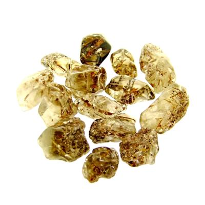 RED EPIDOT IN SMOKEY QUARTZ POLISHED PEBBLES WHOLESALE TRAY LOT.   SP13507WHTY