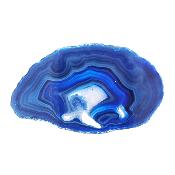 Agate Polished Front & Rear Face Slice Specimen Coloured Blue.   SP17640POL
