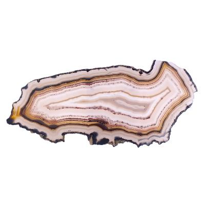 Agate Polished Front & Rear Face Slice Specimen in Natural Colouring.   SP17644POL