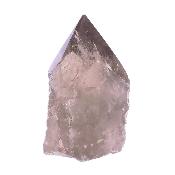 Smokey Quartz Raw Point Specimen With Polished Top And Flat Cut Base.   SP17818POL