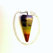 CHAKRA HEALING POINT STYLE FACETED PENDULUM.   SPR14534