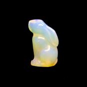 CARVING OF A HARE IN OPALITE.   SPR14666POL