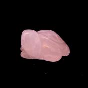 CARVING OF A TORTOISE IN ROSE QUARTZ.   SPR14705POL
