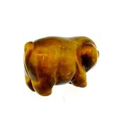 CARVING OF A PIG IN TIGERSEYE.   SPR15072POL