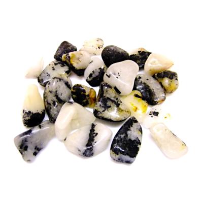 Tourmaline in Quartz Polished Tumble Stones (100g Bag).   SPR15148WH