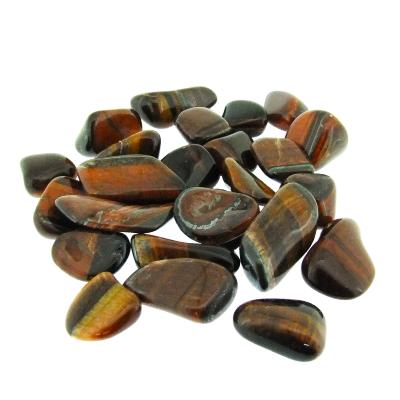 Red Tiger's eye Polished Tumble Stones (250g bag, Size 4, Super Extra Grade).   SPR15743WH