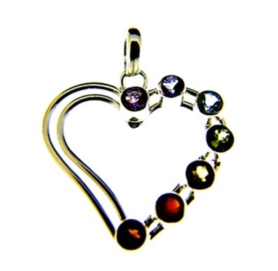 CHAKRA HEART PENDANT IN 925 SILVER. SPR9188PEND