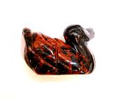CARVING OF A DUCK IN MAHOGANY OBSIDIAN.   SP11107POL