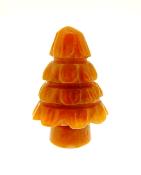 A GEMSTONE MINI CHRISTMAS TREE CARVING IN PEACH AVENTURINE.   SP12970POL