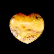 CRAZY LACE AGATE PUFF HEART.   SP14606POL