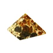 Gemstone Pyramid in Garnet with Green Tourmaline in Limestone.   SP15133POL