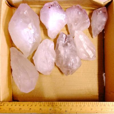 Wholesale Tray Of Large Double Terminated Pail Amethyst Points.   SP16910WH