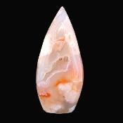 Flower Agate Fully Polished 'Flame' Carving.   SP17120POL