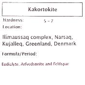 Kakortokite (Lopar's Blood) Raw Crystal Specimen.    SP14508