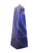 Fully Polished Obelisk In Blue/ Purple Coloured Agate.   SP17606POL