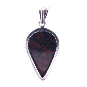 925 Silver designer pendant in Mahogany Obsidian  in a teardrop shape.   SP17904PEND